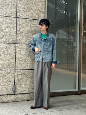 「URBAN RESEARCH（アーバンリサーチ）のguepard　GP-35（メガネ、ブラウン系）」を使った、ノリ　カワハラさん（メンズ・178cm）の秋コーディネート