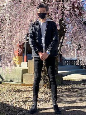 「God of Roses」｜代表さん（メンズ・180cm）の春コーディネート
