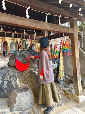 「アイテム（テーラードジャケット、イエロー系）」を使った、ウメトラマンさん（レディース・155cm）の冬コーディネート