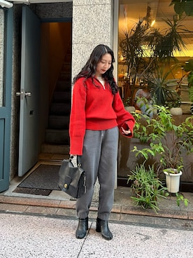 「SVEC（シュベック）のアイテム（ブーツ）」を使った、chanさん（レディース・150cm）の秋コーディネート