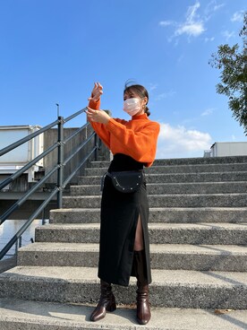 「AVAN LILY（アヴァンリリィ）のアイテム」を使った、chanさん（レディース・150cm）の冬コーディネート