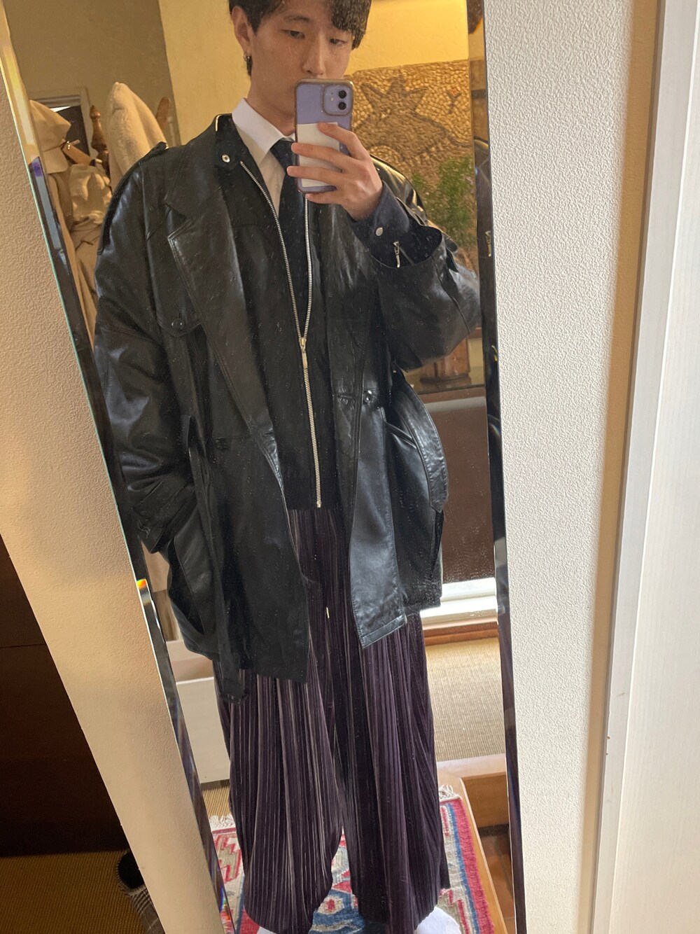 BURBERRY BLACK LABELのブルゾンを使った人気ファッション
