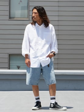 「Levi's（リーバイス）のアイテム（パンツ）」を使った、naotoさん（メンズ・172cm）の夏コーディネート
