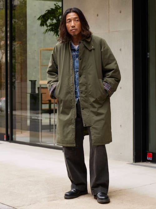 【値下げ対応可】Barbour SEESEE 中綿 3/4コート XL バブアー SEE SEEからブラックをテーマにしたコラボレーションアイテムが登場