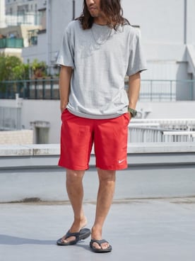 「GILDAN（ギルダン）のアイテム」を使った、naotoさん（メンズ・172cm）の夏コーディネート