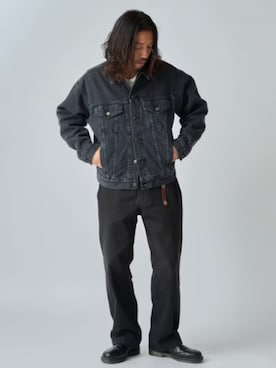 「Dickies（ディッキーズ）のDickies/ディッキーズ THE ORIGINAL FIT 874 TCツイル センタープレス オリジナルフィット（その他パンツ、ブラック系）」を使った、naotoさん（メンズ・171cm）の秋コーディネート