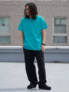 「GILDAN（ギルダン）のアイテム」を使った、naotoさん（メンズ・172cm）の夏コーディネート