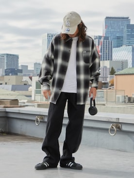 「アイテム（シャツ/ブラウス）」を使った、naotoさん（メンズ・172cm・40代）の冬コーディネート