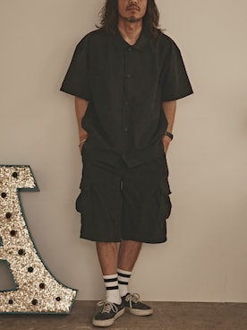 「アイテム（カーゴパンツ）」を使った、naotoさん（メンズ・172cm・40代）の夏コーディネート