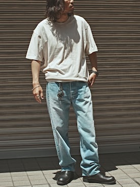 「アイテム（ブーツ）」を使った、naotoさん（メンズ・172cm・40代）の夏コーディネート