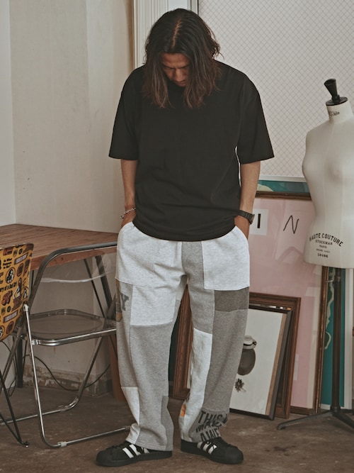 セール】Patchwork Sweat Baker pants スウェットパンツ