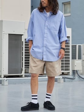 「GILDAN（ギルダン）のアイテム」を使った、naotoさん（メンズ・172cm）の夏コーディネート