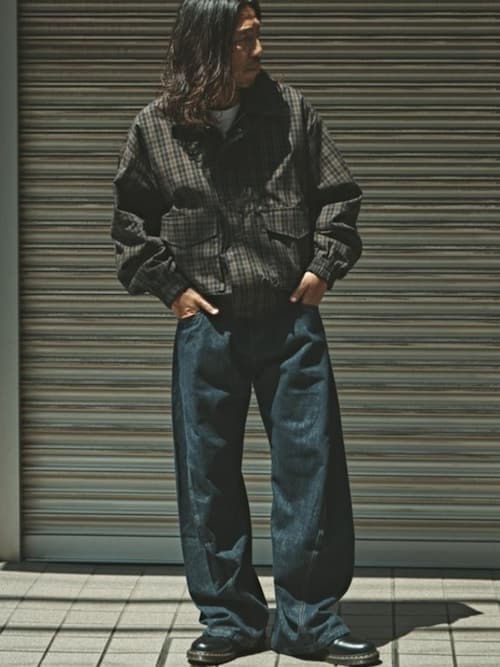 セール】濃紺カーブデニムパンツ（デニムパンツ）｜ALL RUNS（オール