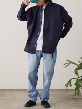 「GILDAN（ギルダン）のアイテム」を使った、naotoさん（メンズ・172cm）の春コーディネート