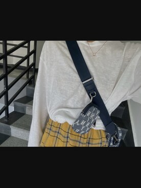 「MLB（メジャーリーグベースボール）のアイテム（ショルダーバッグ）」を使った、Kamane..さん（レディース・158cm）の秋コーディネート