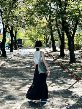 「アイテム（バレッタ/ヘアクリップ）」を使った、にょさん（レディース・152cm）の秋コーディネート