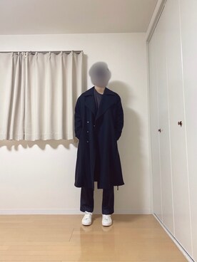 「MAISON SPECIAL（メゾンスペシャル）のアイテム（トレンチコート）」を使った、くく　さん（メンズ・177cm）の冬コーディネート
