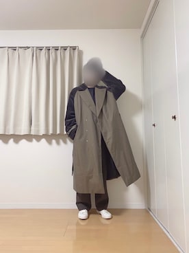 「MAISON SPECIAL（メゾンスペシャル）のアイテム（トレンチコート）」を使った、くく　さん（メンズ・177cm）の冬コーディネート