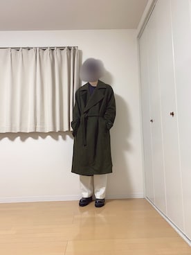 「MAISON SPECIAL（メゾンスペシャル）のアイテム（トレンチコート）」を使った、くく　さん（メンズ・177cm）の冬コーディネート