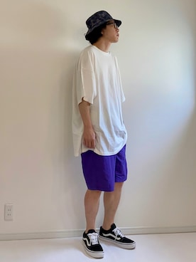 「WILD THINGS（ワイルドシングス）のアイテム（水着/着物・浴衣）」を使った、adgjmさん（メンズ・177cm）の夏コーディネート