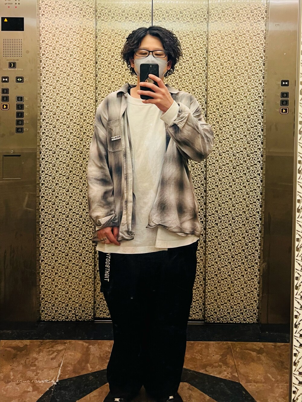 CHALUMN 【XL】Open Collar Shirt ブラウン CAHLUMN（カウラム）の「CAHLUMN/カウラム Magazine Pocket