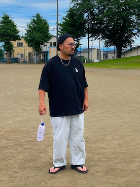 「アイテム（サンダル）」を使った、TOKUさん（メンズ・167cm・30代）の夏コーディネート