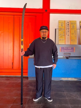 「FOG ESSENTIALS（エフオージーエッセンシャルズ）のアイテム」を使った、TOKUさん（メンズ・167cm）の春コーディネート