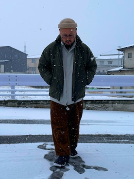 「WILD THINGS（ワイルドシングス）のアイテム」を使った、TOKUさん（メンズ・167cm）の冬コーディネート