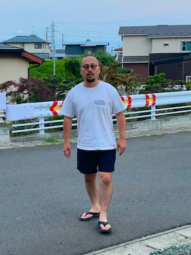 「HOKA（ホカ）のHOKA ONE ONE/ORA RECOVERY FLIP（サンダル）」を使った、TOKUさん（メンズ・167cm・30代）の夏コーディネート