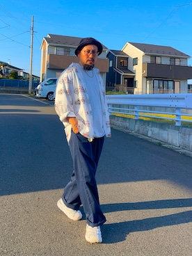 「HOKA（ホカ）のアイテム」を使った、TOKUさん（メンズ・167cm）の春コーディネート