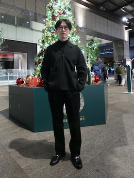 「アイテム（メガネ）」を使った、のんさん（メンズ・173cm）の秋コーディネート