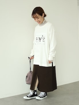 「Disney（ディズニー）のアイテム」を使った、スエツギさん（レディース・145cm）の秋コーディネート