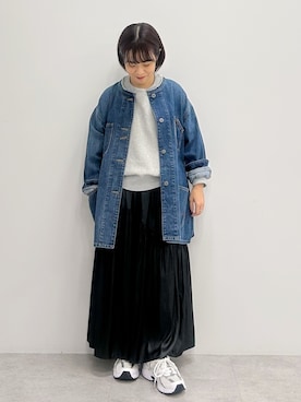 「アイテム（デニムジャケット）」を使った、スエツギさん（レディース・145cm）の秋コーディネート
