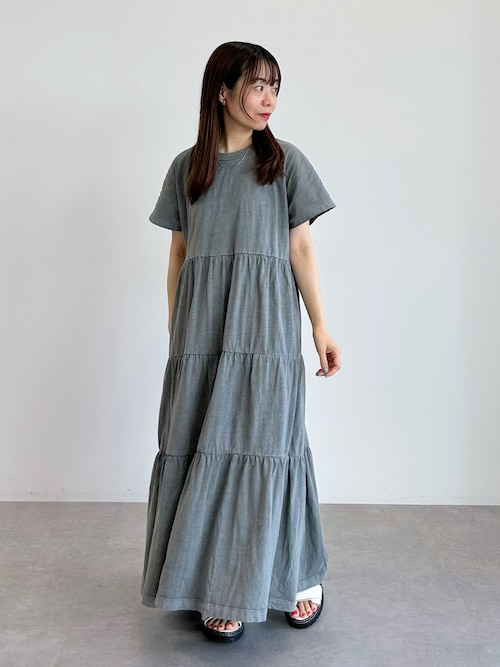 セール】【選べる丈】加工ティアードワンピース（ワンピース