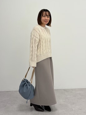 スエツギさん（骨格ウェーブ・レディース・145cm）の冬コーディネート