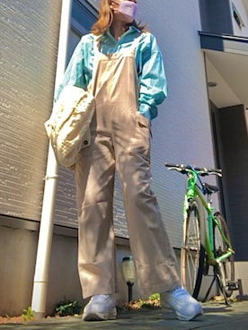 「BASECONTROL（ベースコントロール）のアイテム（パンツ）」を使った、Maaaarさん（レディース・164cm）の春コーディネート