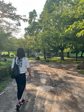 「アイテム（Tシャツ/カットソー）」を使った、ayaさん（レディース・170cm）の夏コーディネート