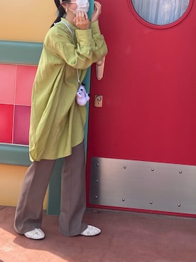 「ディズニーコーデ」｜「アイテム（チュニック）」を使った、mimuさん（レディース・157cm）の春コーディネート
