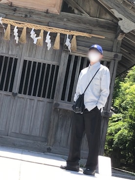 「UNIQLO（ユニクロ）のアイテム（スラックス）」を使った、kenさん（メンズ・172cm）の春コーディネート