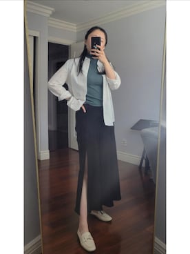 「アイテム（ビジネスシャツ）」を使った、Acehhhさん（レディース・165cm）の秋コーディネート