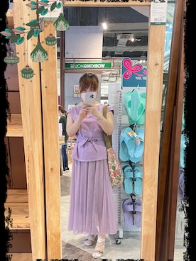 「axes femme（アクシーズファム）のアイテム（サンダル）」を使った、Mico🇹🇼さん（レディース・155cm）の秋コーディネート