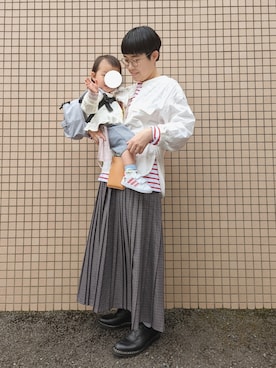 「PAR ICI（パーリッシィ）のアイテム（シャツ/ブラウス）」を使った、ひらの まなみさん（レディース・160cm）の冬コーディネート