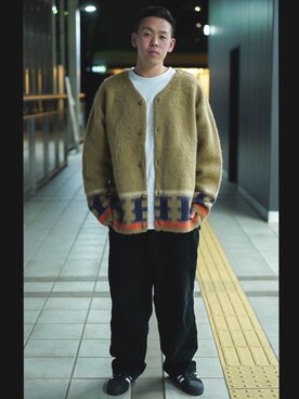 「HUF」｜「アイテム（その他アウター）」を使った、タジさん（メンズ・173cm）の冬コーディネート