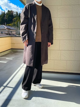 「WYM LIDNM（ウィム バイ リドム）のMILANO RIB HEAVY WEIGHT PO KNIT（ニット/セーター）」を使った、SKKさん（メンズ・180cm）の秋コーディネート