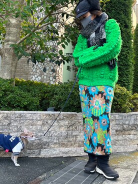 「SLY（スライ）のアイテム（その他アウター）」を使った、suga_さん（レディース・158cm）の冬コーディネート