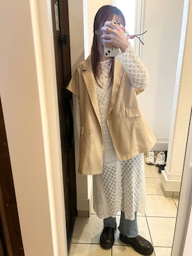 「w closet（ダブルクローゼット）のアイテム」を使った、nrkさん（レディース・158cm）の春コーディネート