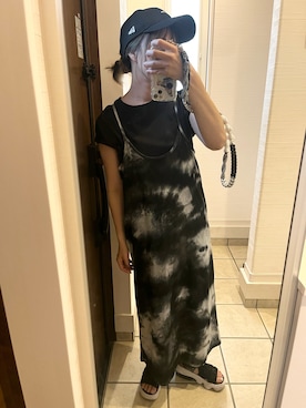 「しまむら（シマムラ）のアイテム（ワンピース/ドレス）」を使った、nrkさん（レディース・158cm）の夏コーディネート