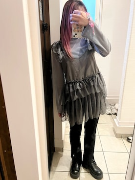 「AS KNOW AS PINKY（アズノゥアズピンキー）のアイテム」を使った、nrkさん（レディース・158cm）の春コーディネート