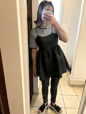 「H&M（エイチ・アンド・エム）のアイテム（デニムパンツ）」を使った、nrkさん（レディース・158cm）の春コーディネート