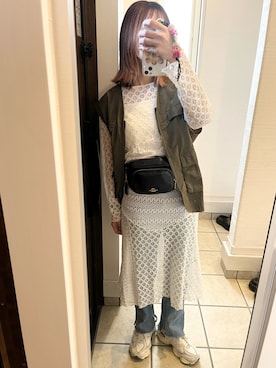 「no brand（ノーブランド）のアイテム」を使った、nrkさん（レディース・158cm）の春コーディネート